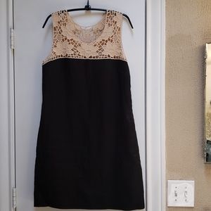 Black and cream dress by Ann Taylor